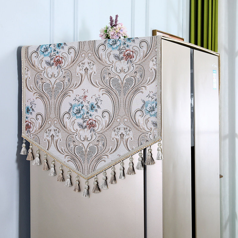 Eurostyle light lavish fridge cover cloth dust cover washing machine single open anti-slip open double door anti-oil fridge cover cloth