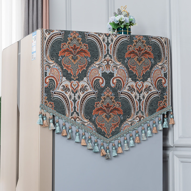 Fridge cover cloth dust cover single double door light lavish washing machine cover towels Single door open door fridge dust-proof cloth