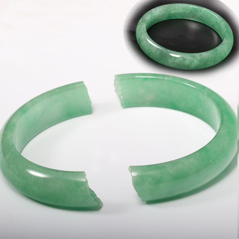 Broken jade bracelet repair jade repair bracelet no trace jade repair polishing ring mouth jade crack bonding