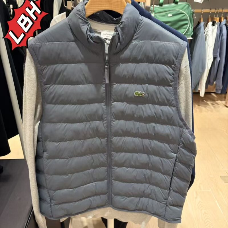Lacoste French Crocodile 2026 Autumn New Men's Casual Cotton Vest Jacket Bh8693 Lacoste French Crocodile 2026 Autumn New Men's Casual Cotton Vest Jacket Bh8693
