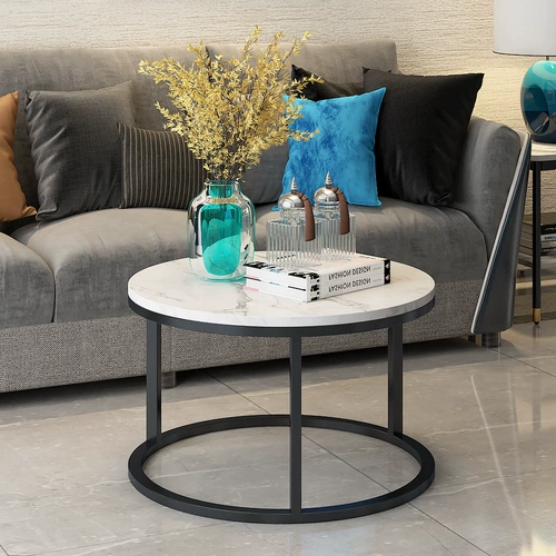 Hyundai Simple Nordic Living Room Home маленькая квартира тип квартиры Мрамор Арт Арт Маленький журнальный столик чайный стол чайный стол с сеть