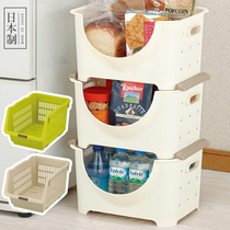 inomata fruit and vegetable basket Japanese imported snack storage box plastic superimposed storage basket kitchen storage frame