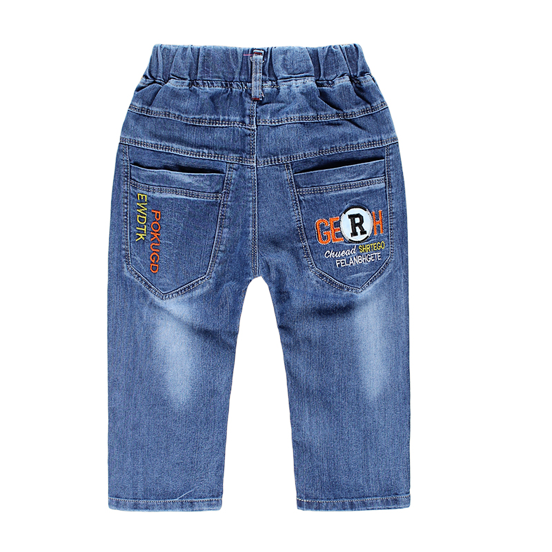 Chàng trai denim quần trong bông chàng trai vừa quần bảy điểm giản dị quần cậu bé mùa hè mới 3-9-16 tuổi.