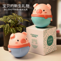 Small Pig Tumbler Tumblnet Red Toy Baby Soothing Toy Soft Ear Can Nibble With Toy Bath Play Water Toy