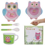 Детская посуда для еды, детский комплект для прикорма, обеденная тарелка, мультяшная подарочная коробка для домашнего использования