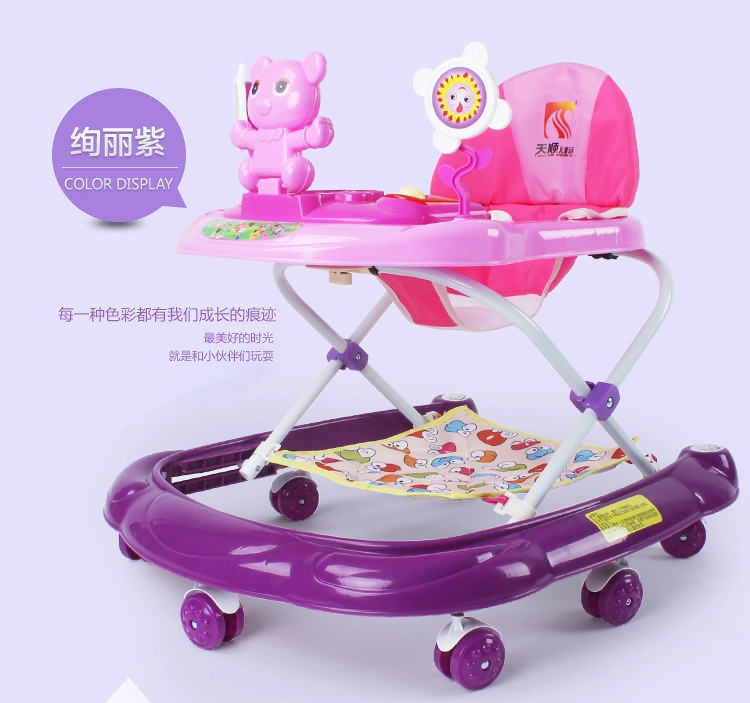 Baby Walker Đa Chức Năng 6 7-18 Tháng Chống rollover Trẻ Trẻ Em Tay Đẩy Có Thể Mất Nam Bé Cô Gái Học Tập xe tập đi của bé