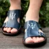 Dép nam mùa hè 2018 mới dép nam sandal da đế bằng giày đi biển sneaker nam Sandal