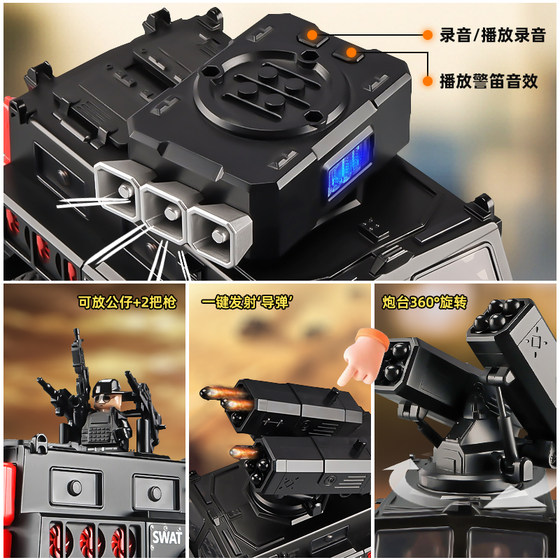 Armored Police Car Toy for Children, Large Alloy Explosion-Proof Swat 110 Off-Road Vehicle, 2025 New Model Toy Car for Boys 3