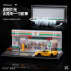 1:64 Scale Parking Lot Model Convenience Store Miniature Scene Suitable for Spark, Suitable for Minigt Small Car Display Box