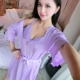 Dây đeo đồ ngủ nữ gợi cảm mùa hè băng lụa vui vẻ cám dỗ đồ lót chất béo mm cộng với phân bón áo ngủ lụa lụa