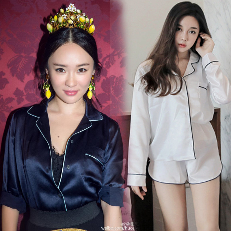 White Shirt Genuine Silk Sleeping Lady Summer Lady Long Sleeve Sexy Seductive Spring Autumn Season Korean version Ice Silk Home Clothing Two Style Suits