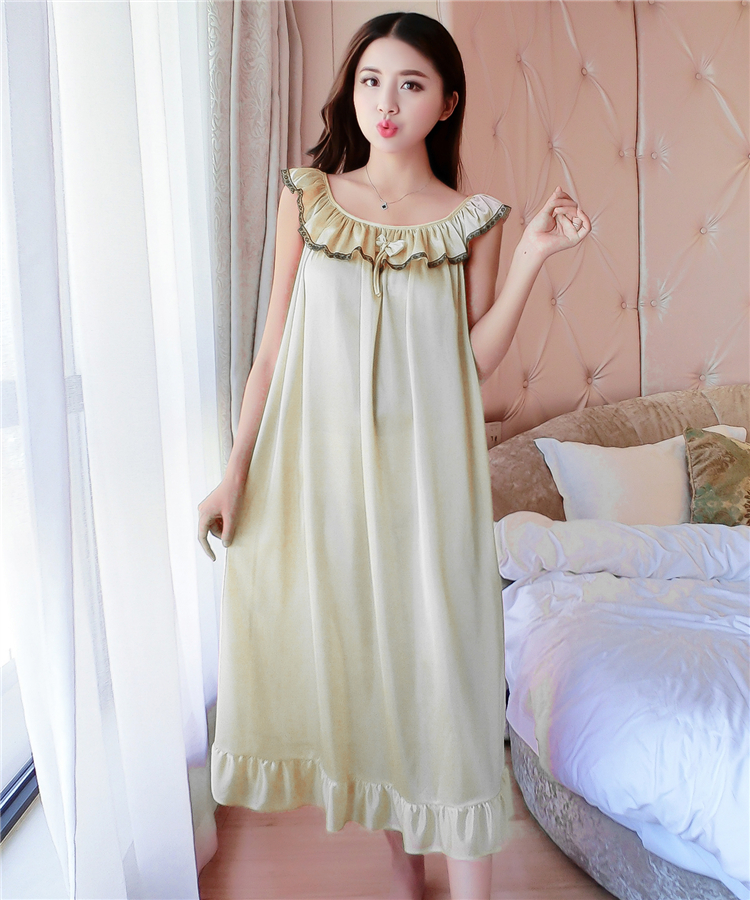 Nightdress nữ mùa hè không tay voan cộng với chất béo kích thước lớn chất béo MM200 kg lỏng ladies sexy ice silk đồ ngủ phần dài