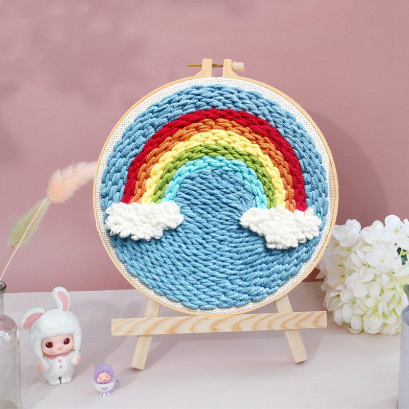 Russia poke embroidered hand embroidered diy hair line drawing lovers embroidered wool felt poke show needle material bag free of frame