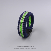 The rope is full of Seattle Seahawk knitting hand rope around the NFL football bracelet