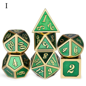 Metal Board Game Multi -Facceed Alien Game Dice Dice Green