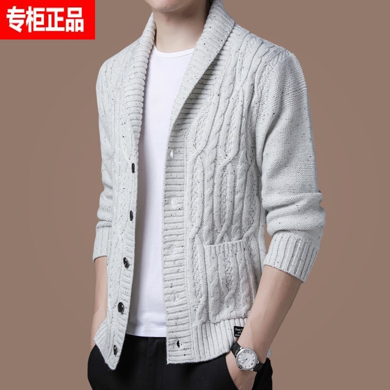 Youth Wool Cardigan for Men, V-Neck, Thick Sweater Jacket for Men, Spring and Autumn Knitted Cardigan for Outer Wear Youth Wool Cardigan for Men, V-Neck, Thick Sweater Jacket for Men, Spring and Autumn Knitted Cardigan for Outer Wear
