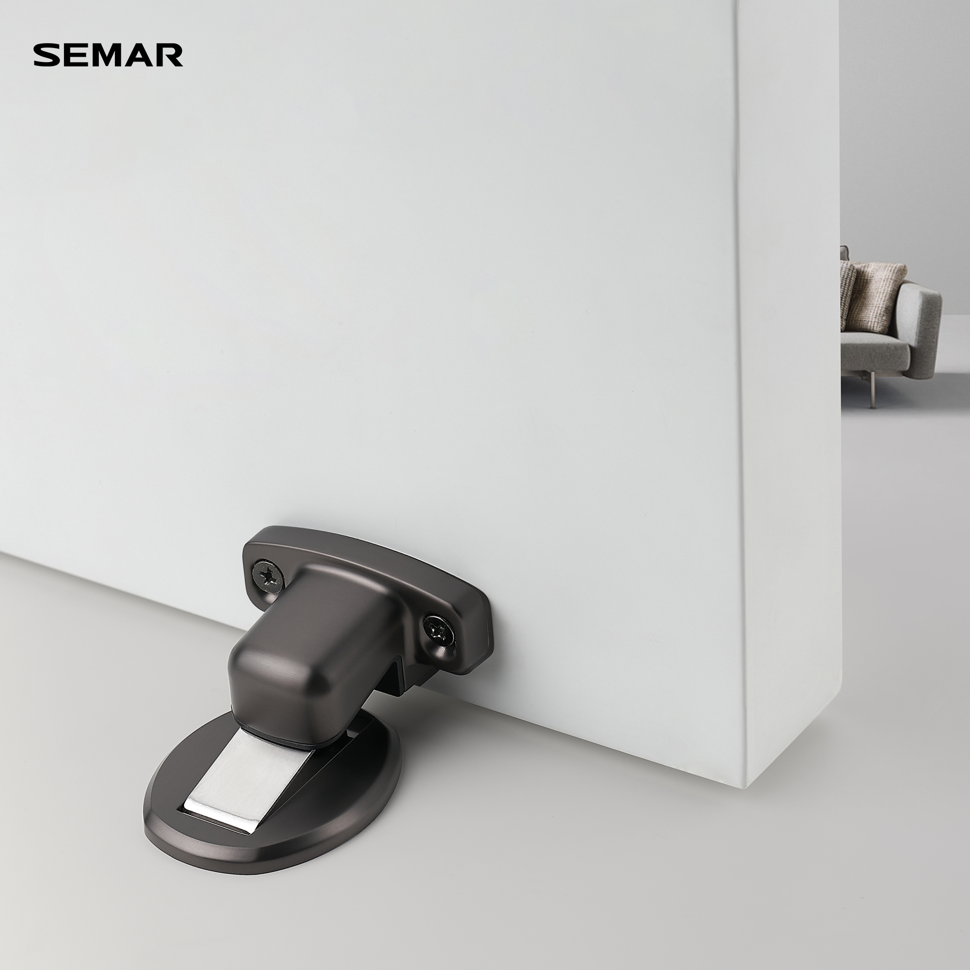 Italian SEMAR sima free of nails invisible suction door touches black minimalist door suction multicolored anti-bump door touch