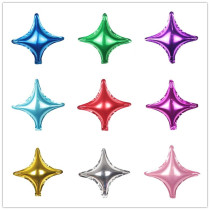 Decorative dress up multi-color four-pointed star aluminum balloon quadrangular wedding Christmas wedding decoration birthday party supplies
