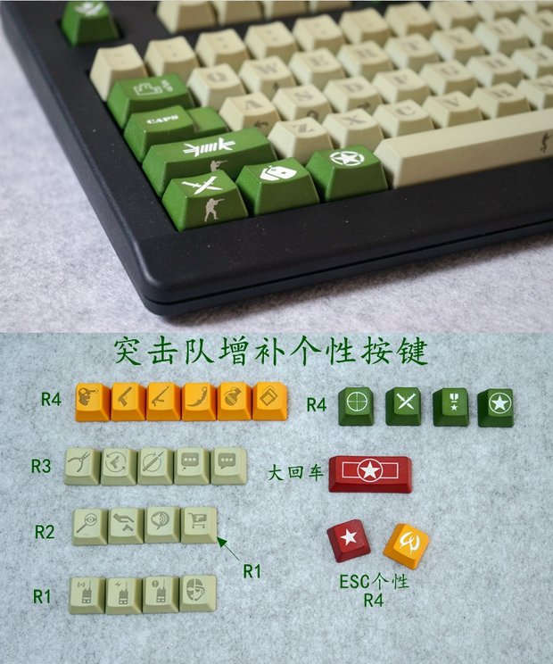 Filco big carbon player player Commando Màu sắc phù hợp với cherry 3000/3494 Bàn phím cơ PBT cá tính - Máy hát mua đầu đĩa than