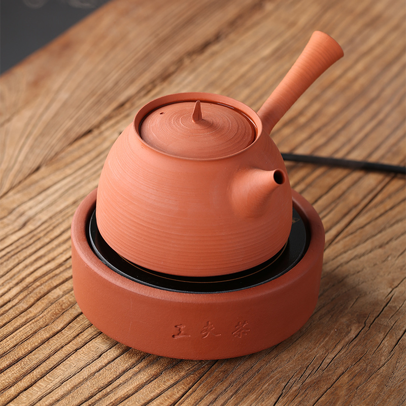 Red Clay Gongfu Tea Set Mini Electric Ceramic Stove Retro Tea Maker Sand Kettle Anti-Scald Single-Person Tea Kettle