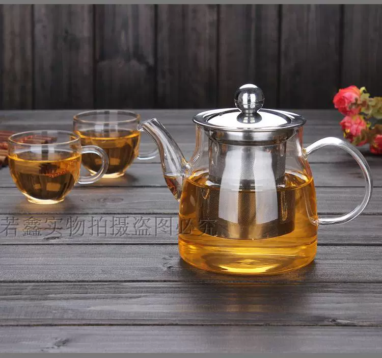 Bình giữ nhiệt thủy tinh chịu nhiệt hoa trà ấm trà đặt chén nhỏ ấm điện lọc ấm trà nhiều loại tùy chọn bộ ấm chén cao cấp