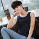Áo vest thể thao nam tươi nhỏ cotton Kiểu dáng áo thun không tay đáy biển thương hiệu mùa hè áo trắng đi biển - Áo vest cotton áo khoác ba lỗ nam