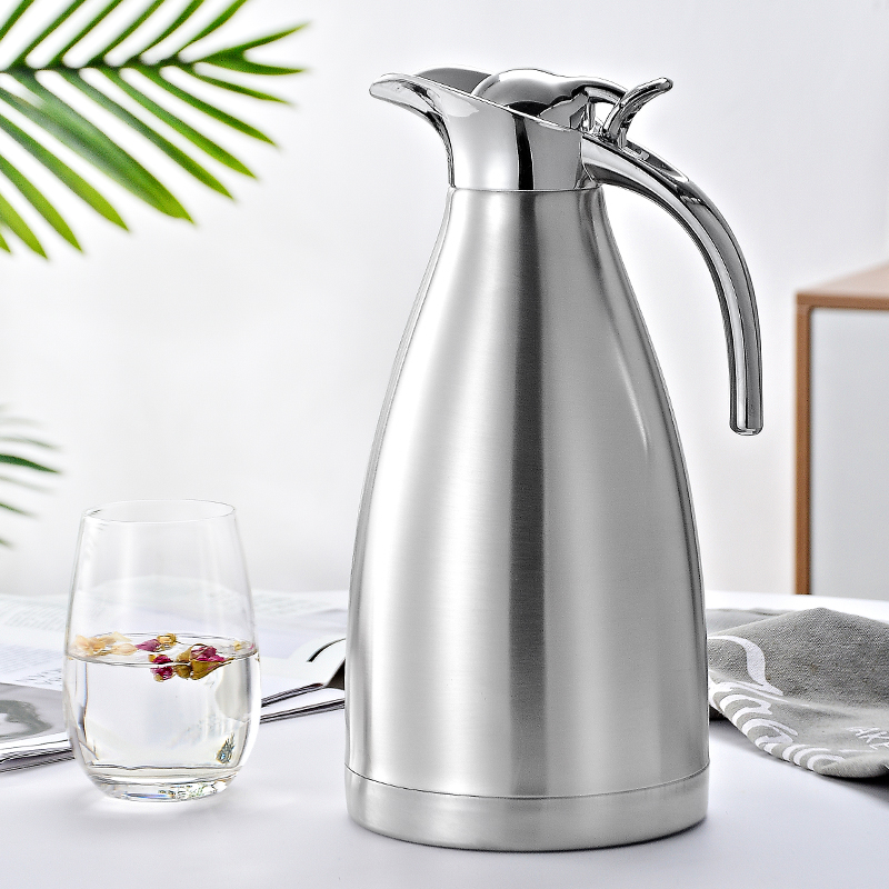 2L vacuum insulated kettle large capacity household small 304 stainless steel double-layer pot warm kettle small dining room commercial