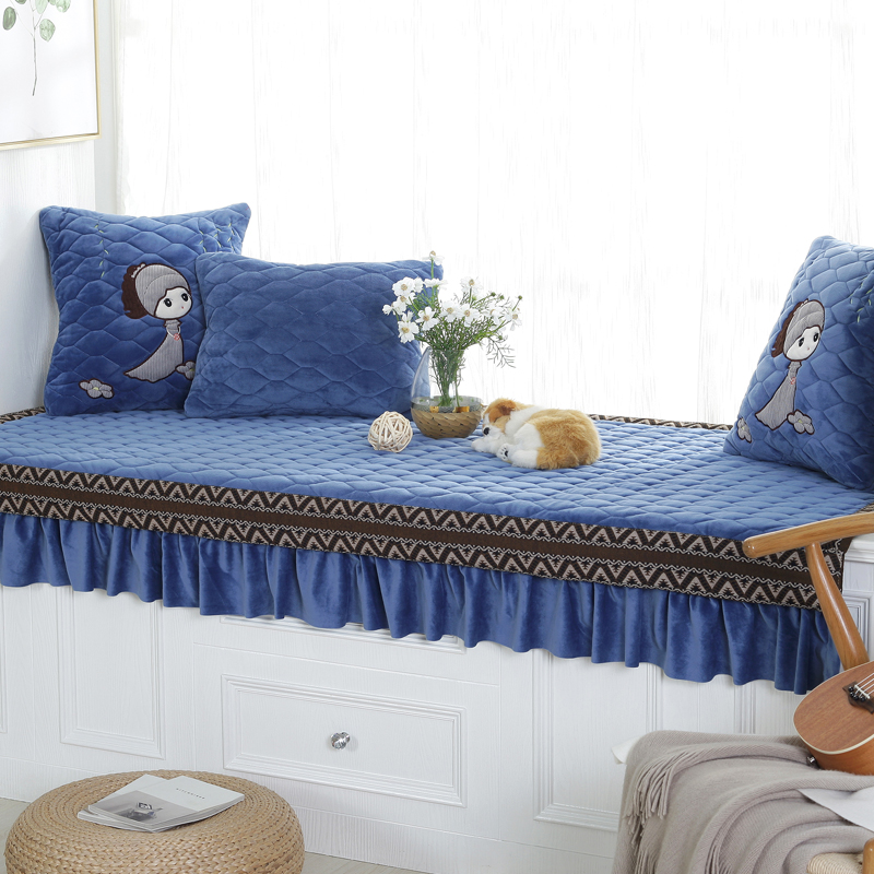 Bay window cushion window sill cushion balcony cushion custom simple modern bedroom decoration tatami cushion bay window blanket ins