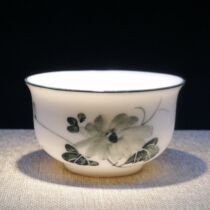 Chaoshan Tea Culture Underglaze Color Hand-painted Tea Cup Thin Tire Cup Hand-painted Cup in 1980 s
