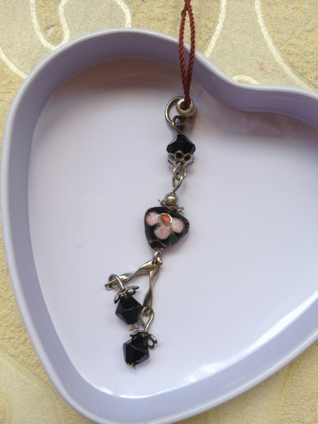 Jingtai Blue Loving Pendant Fan Pendant Female Fan folding fan Accessories Mobile Phone hanging accessories Crafts Ornament Gift Items