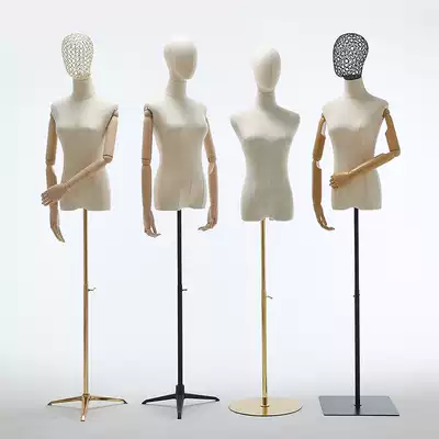 Model props female half-body dummy high-end wedding dress clothing store lead hand clothes display rack human table window full body