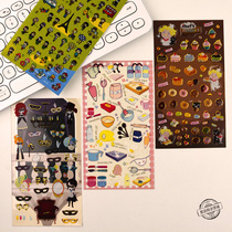 Cake mask Tower character expression cooking tool Korean funny sticker hand account mobile phone waterproof sticker