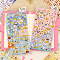 Cute animals cats and dogs Akita Shiba Dog Alpaca Polar Bear Frog Sticker Mobile Handbook Material Handbook Sticker