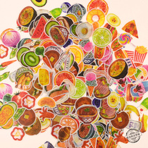 Beauty food element stickers rice ball fruit hand account photo album material Japanese girl heart ins Wind decorative stickers