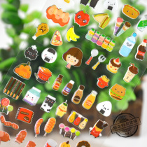 South Korea funny sticker drink rice ball girl heart hand account material cute mobile phone decoration sticker