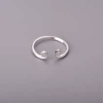 Foot Silver 990 Tight Stirrup Cursive Curry Little Fresher Simplicity Approx. Fashion Temperament Individuality 100 Hitch Elegant Ring