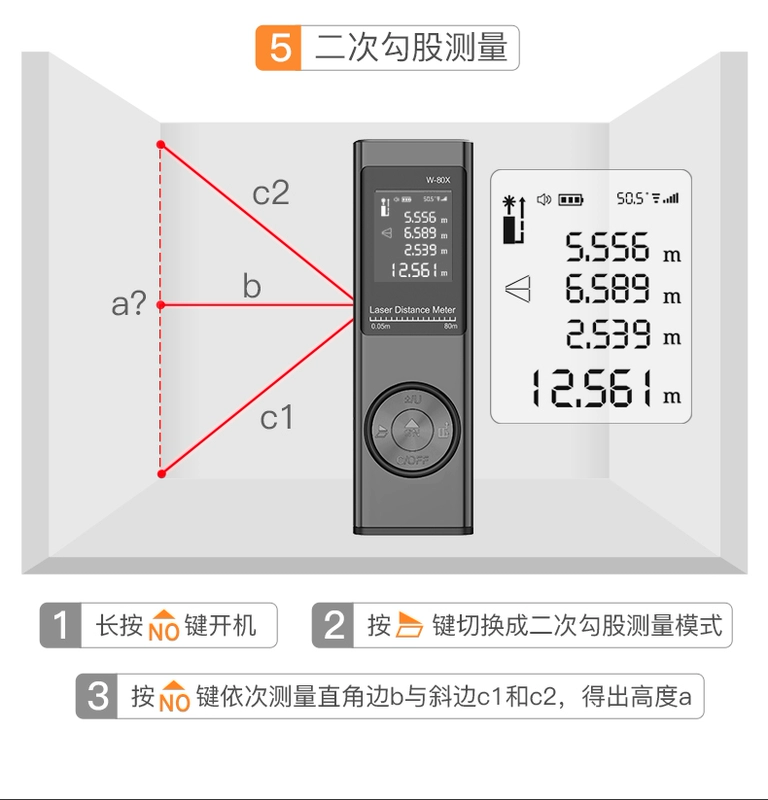 Flemish Mini Hồng Ngoại Đo Khoảng Cách Cầm Tay Thước Điện Tử Laser Độ Chính Xác Cao Thước Đo Dụng Cụ Phòng Đo Hiện Vật