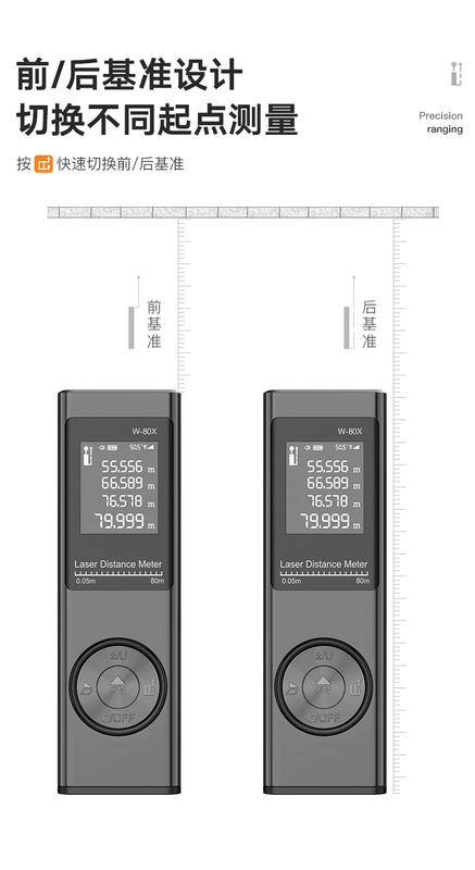 Flemish Mini Hồng Ngoại Đo Khoảng Cách Cầm Tay Thước Điện Tử Laser Độ Chính Xác Cao Thước Đo Dụng Cụ Phòng Đo Hiện Vật