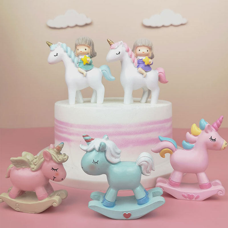 Bake Birthday Cake Swing Piece Unicorn Girl Trojan Horse Gift Girls Girlfriends Gift Inserts Plugin