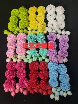 Zhengyi drama costume Peking opera drama Yue opera supplies sideburns ear flower headdress Miss Hua Dan camellia head flower three consecutive flowers