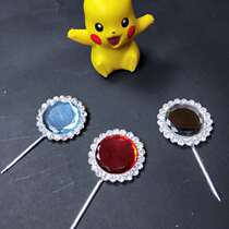 Zhengyi costume opera Mei Pi big bubble Beijing Opera double light water drill face drama supplies headgear Gem Flower