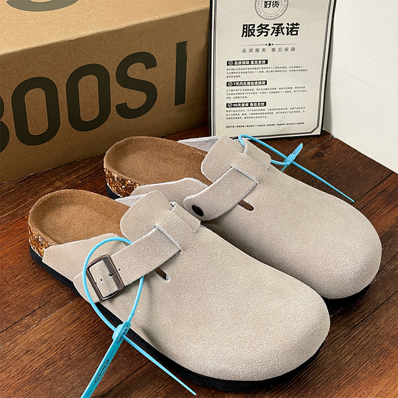 Men's Birkenstock-Style Slip-On Sandals for Outdoor Wear, Spring and Summer Height-Increasing Slip-On Sandals for Men