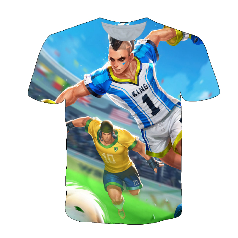 Honor of Kings Marco Polo Green Lawn Clothing 3D Printed Unisex Short Sleeve T-Shirt Elementary School Summer Youth Children's Top