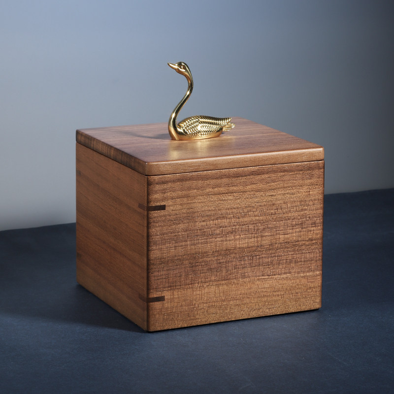 Solid wood tea porch key storage box desktop coffee table wooden tea bag small box sundries with lid custom logo