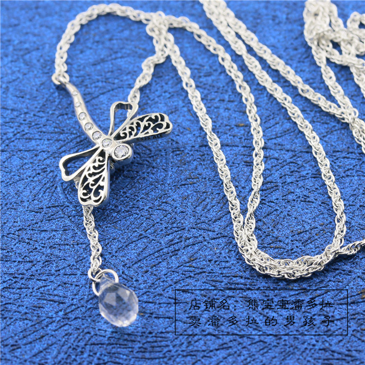Spot pandora pandora dream dragonfly necklace 925 Silver sweater chain women 397104CZ-65