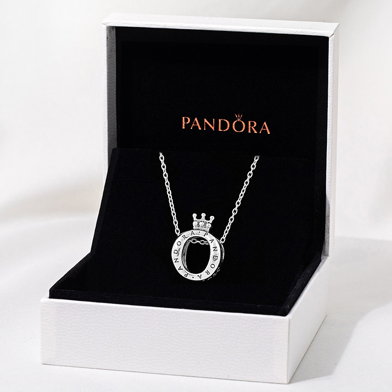 AUSTRALIA PANDORA PANDORA official website Crown 925 silver collarbone chain necklace Women's set ZT0131