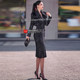 Autumn and winter design removable small fragrant vest coat two-piece set 2023 new mid-length over-the-knee coat