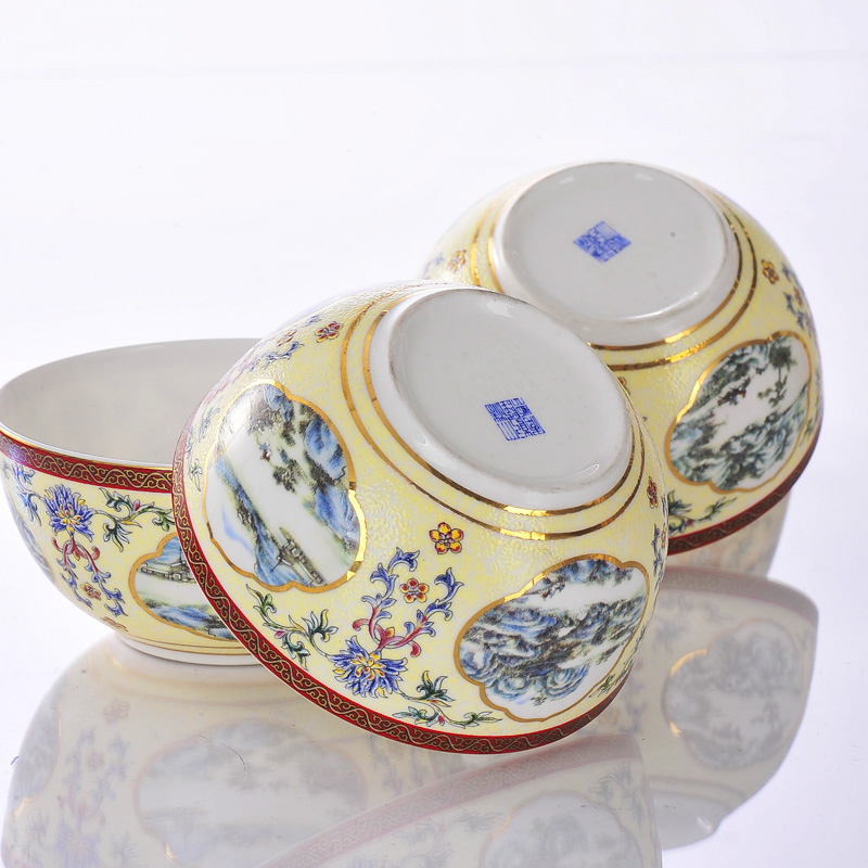 Red xin jingdezhen characteristics tableware bowl sets ipads bowls small bowl of rice bowl bowl of icing on the cake