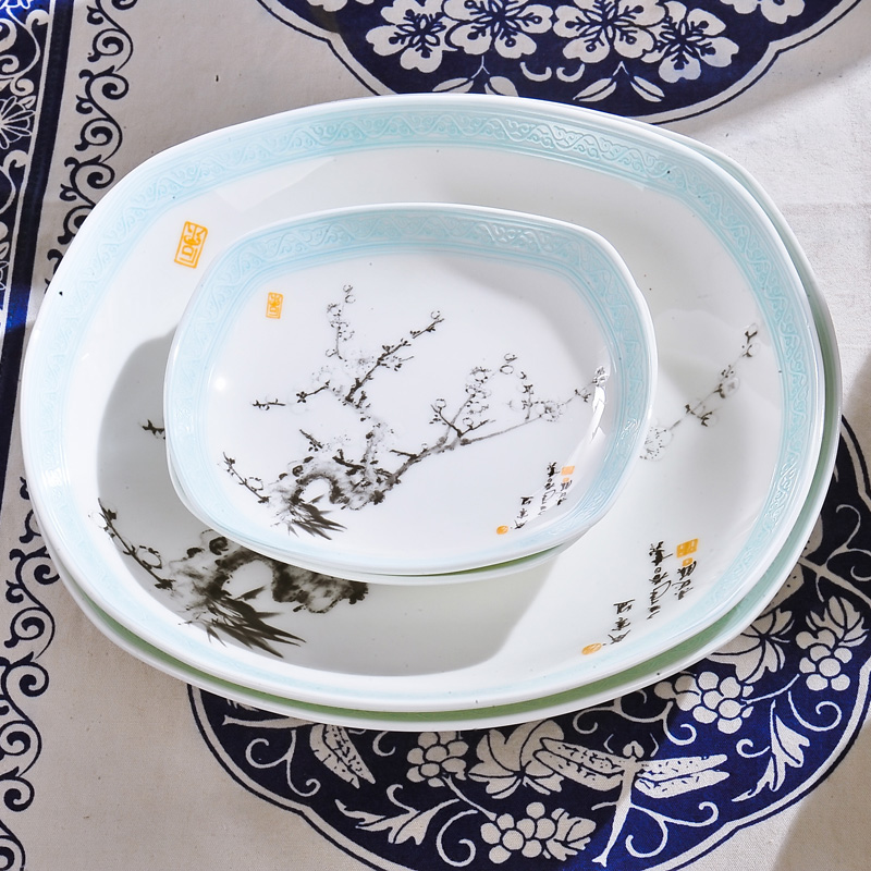 Red xin 56 head of jingdezhen ceramic tableware suit to use dishes Chinese style classical porcelain tableware tableware tableware