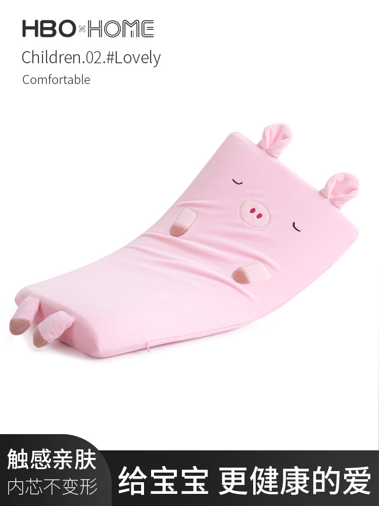 Real silk baby children memory pillows primary and middle school students kindergarten 3-6-10-16-year-old cartoon adult low pillow